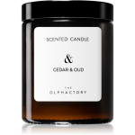 The Olphactory Cedar & Oud Woody Scented Candle, 135 g