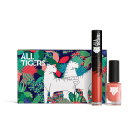 Set All Tigers: Natural & Vegan Liquid Lipstick 683 Make Your Mark, 8 ml + Natural & Vegan Vegan Nail Polish 196 Take Your Chance, 11 ml