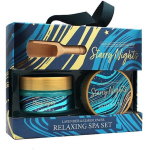 The Indulgent Bathing Co. Starry Nights komplekt (kehakoorija, 135 g + vannisool 105 g)