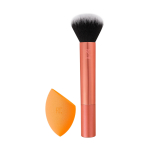 Set Real Techniques: Real Techniques Blending Foundation Brush Rt 245 + Miracle Makeup Sponge Orange