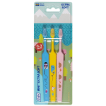TePe Mini hambahari Extra Soft ekstra pehmed hambaharjad lastele vanuses 0-3 aastat, 3 tk.