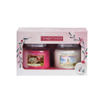 Set Yankee Candle: Snow Globe Wonderland Peppermint Scented Candle, 411 g + Peppermint Pinwheels Peppermint Scented Candle, 411 g