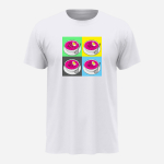 PINK SOUP POP, unisex T-s&auml;rk valge