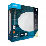 LED-valgusti/plafoon MODEE &uuml;mmargune 18W 4000K IP44 (1800 luumenit), D260x70mm, valge, t&auml;heefektiga