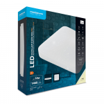 LED-valgusti/plafoon MODEE nelinurk 14W 4000K IP44 (1460 luumenit), D275x275x70mm, valge, t&auml;heefektiga