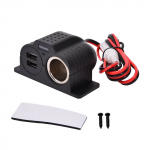 Sigaretis&uuml;&uuml;taja pesa12/24V + 2x USB laadimispesa