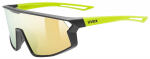 Prillid Uvex skyrise jr. black-yellow matt / mirror yellow