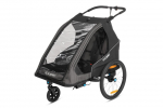 Kids trailer Cube Double Pure black-grey