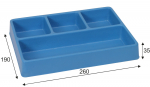 T&ouml;&ouml;toa lauaosa Cyclus Tools Tray with 4 compartments (720671)