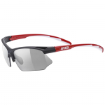 Prillid Uvex Sportstyle 802 variomatic black red white / smoke