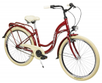 Jalgratas AZIMUT Vintage 26" 3-speed 2024 burgund-cream shiny