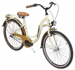 Jalgratas AZIMUT Vintage 26" 3-speed 2025 cream-brown shiny