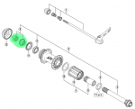 Koonus Shimano FH-M785 lock nut unit left with dust cover