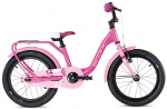 Jalgratas S'COOL niXe 16" 1-speed coaster-brake Aluminium pink-baby pink