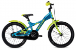 Jalgratas S'COOL XXlite 18" 1-speed coaster-brake Aluminium blue-lime