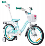 Jalgratas Karbon Kitty 16 turquoise-white