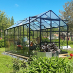 Metalcraft kasvuhoone, 9,6m&sup2;, 4mm karastatud klaas, must