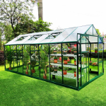 Metalcraft kasvuhoone, 14,4 m&sup2;, 4mm karastatud klaas, roheline