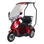 Arvo Liikuvusskooter koos varikatusega P500 Punane