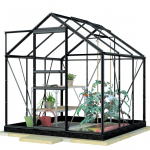 Lykke kasvuhoone Hybrid 3,8m2, must