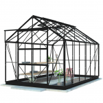 Lykke Kasvuhoone Hybrid 9,7m2, must