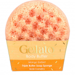 Bomb Cosmetics Gelato Body Buffer Soap Sponge Mango Sorbet 200 g