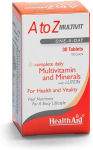 HealthAid A to Z Multivit with Lutein Tablets N90