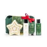 Asquith and Somerset Bathing Gift Set + Cosmetic Bag Holly Wreath