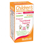 HealthAid Children&rsquo;s MultiVitamin + Minerals Chewable Tablets N30