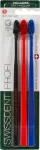 Swissdent Colours Black, Red, Blue Toothbrush Set