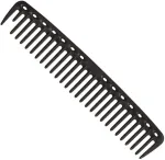 Y.S ParkBig Hearted Comb Round Tooth Carbon Black YS-452