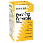 HealthAid Evening Primrose Oil 1000 mg + Vitamin E Vegan Capsules N30