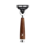 Muhle Rytmo Mach 3 Razor, Steamed Ash Black