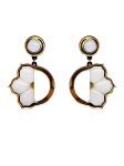 Canelle Jewelry Exclusive Designer Handmade Earrings Sakura White