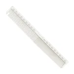 Y.S.Park Comb With Handle, Cutting Guide And Holes, White