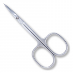 Credo Cuticle Scissors, Curved, Matte, Chrome
