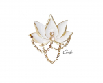 Canelle Jewelry Exclusive Designer Handmade Brooch White Lotus