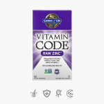 Garden of life Vitamin Code RAW ZINC - Tsink koos C-vitamiiniga t&auml;isv&auml;&auml;rtuslikul kujul koos antioks&uuml;dantide, probiootikumide ja ens&uuml;&uuml;midega. Bioaktiivne kompleks 60  veg kapslit