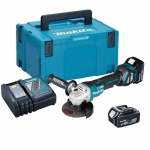 Makita akunurklihvimismasina (DGA517RTJ) komplekt, 125mm, 18V, 2 x 5Ah, laadija + &uuml;mbris