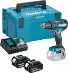 Juhtmeta l&ouml;&ouml;kdraiver Makita DHP485RTJ (+2x akut + laadija + &uuml;mbris MACPAC 2)