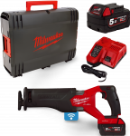 Aku-kolbsaag Milwaukee M18 ONEFSZ-502X &uuml;he v&otilde;tmega komplekt, 18 V, 2 x 5 Ah, laadija + &uuml;mbris