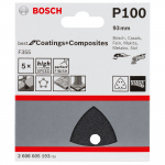 Boschi lihvpaber F355, 93 mm, 100 grit, 5 tk.