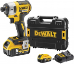 Dewalti juhtmeta l&ouml;&ouml;kdraiveri komplekt DCF887P2, 18V, 2 x 5Ah, laadija + &uuml;mbris