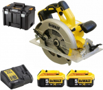 Accum. ketassaag Dewalt DCS570P2-QW 18V 2x5Ah