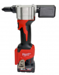 Juhtmeta neetija Milwaukee M12 BPRT-201X komplekt, 12 V, 1 x 2 Ah, laadija + &uuml;mbris