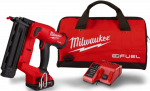 Juhtmeta trimmer Milwaukee M18 FN18GS-202X komplekt, 18 V, 2 x 2 Ah, laadija + &uuml;mbris