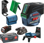 Bosch GCL 2-50 CG juhtmeta roheline lasertaseme komplekt, 12 V, 1 x 2,0 Ah, laadija, &uuml;mbris + tarvikud