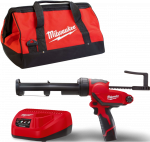 Juhtmeta tihendusp&uuml;stol Milwaukee M12 PCG/310C-201B komplekt 12V 310ml 1 x 2Ah laadija + kott