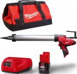 Juhtmeta tihendusp&uuml;stol Milwaukee M12 PCG/600-12L komplekt 12V 600ml 1 x 2Ah + laadija