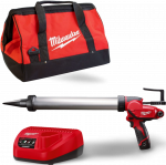 Juhtmeta tihendusp&uuml;stol Milwaukee M12 PCG/600A-201B komplekt 12V 600ml 1 x 2Ah laadija + kott